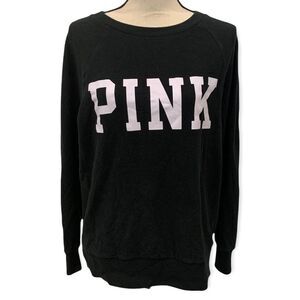 Victorias secret PINK oversized crewneck sweatshirt extra small black